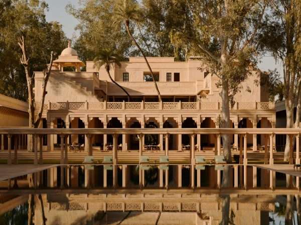 Amanbagh, India - Main Building, Pool View