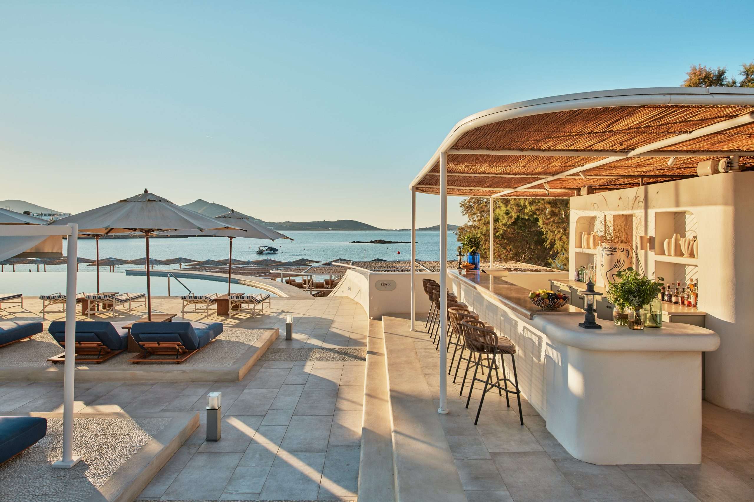 Experience Cosme, a Luxury Collection Resort in Paros with elegant suites, private beach club, spa, fine dining, and stunning Aegean Sea views.