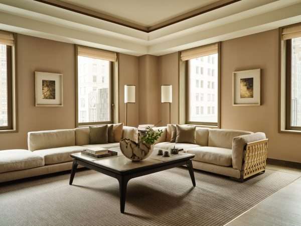 Aman New York, USA - Accommodation, Corner Suite, Living Room