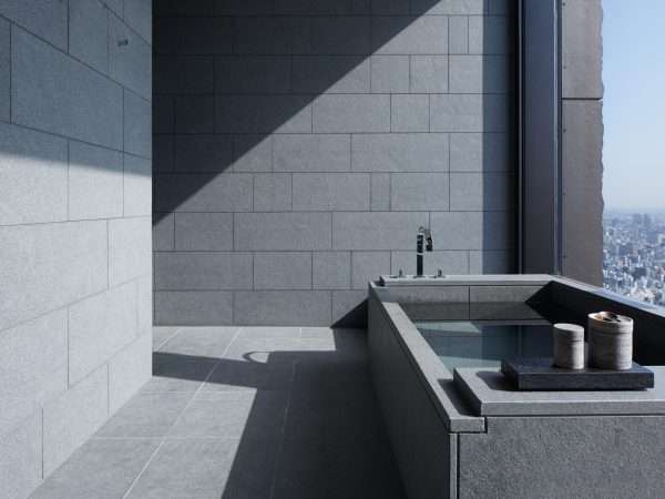Traditional furo soaking tub