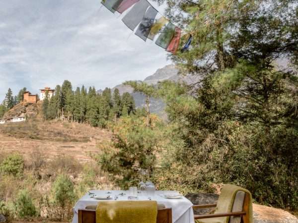 Amankora, Bhutan - Accommodation, Paro Lodge, Drugyel Dzong Viewpoint Dining