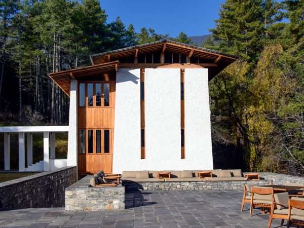 Amankora, Bhutan . Accommodation, Thimphu lodge, Outdoor Terrace