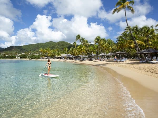 30 - Paddle boarding at Curtain Bluff