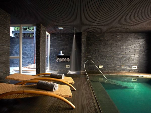 pool with spa