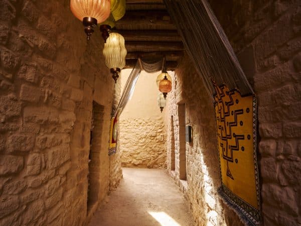 Walkway between dars (rooms) at Dar Tantora The House Hotel