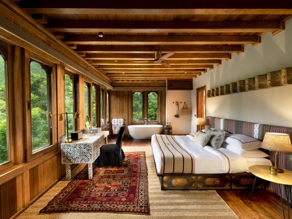 Bhutan-Punakha-River-Lodge-River-House-Bedroom